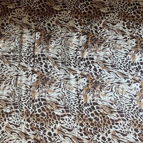 6 yards of mixed jungle zebra leopard print silk fabric - Picture 5 of 5